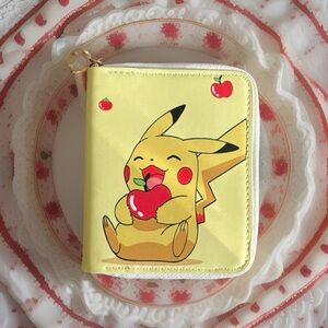Pikachu Snacktime Cute Zippered Wallet